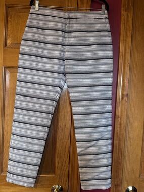 Creatures Of The Wind -  Striped Ankle Pants - Black & Gray